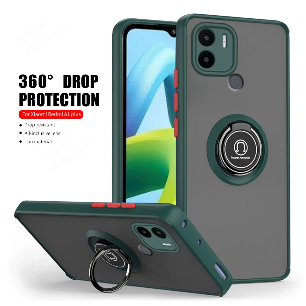 Магнитный защитный чехол с кольцом-держателем для камеры Xiaomi Redmi 13C 12 5G K60 Pro A2 plus A1