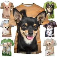 new funny animal mini deer dog 3d printing mens womens childrens t shirts street style breathable light summer sports tops