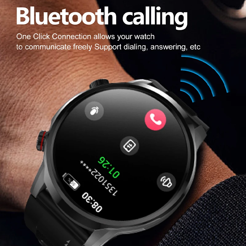 Новые мужские умные часы с двойным чипом Bluetooth и поддержкой мониторинга