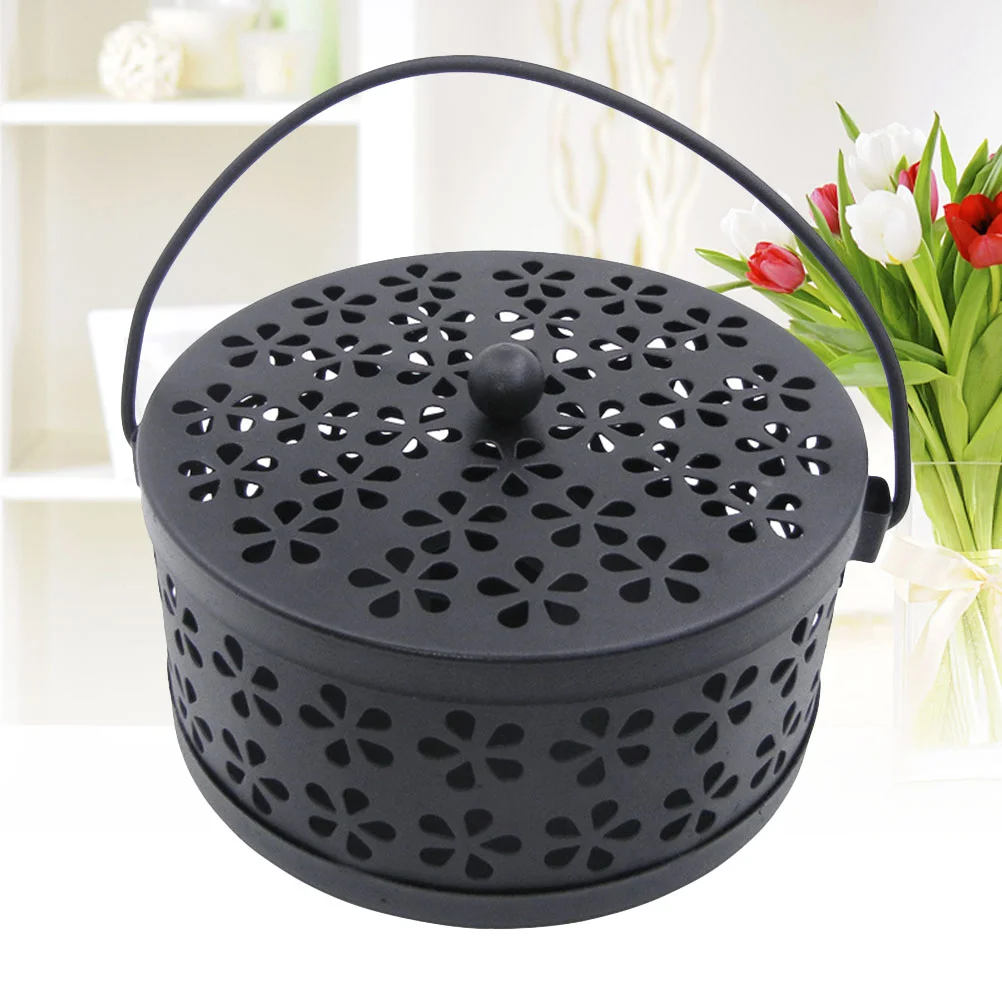 

Tray Handles Metal Coil Case Hollow Coil Case Box Burner Holders Portable Coil Holder