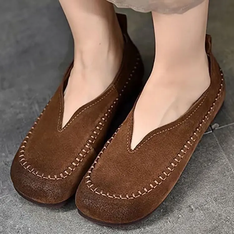 

Women Loafers Fashion 2023 Casual Female Shoes Comfortable Flat Shoes New Spring and Summer Suede Simple Single Shoe