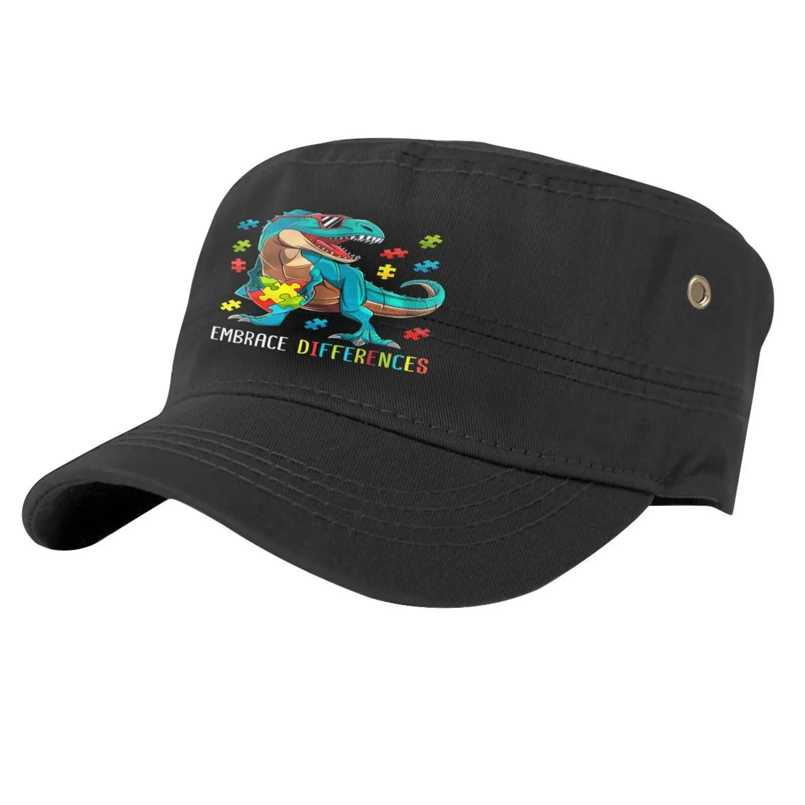 

Dinosaur Puzzle Piece Autism Awareness Cap Women's Caps Caps For Men Man Hat Hip Hop Beret Men's Hats Cap Female Balaclava Man