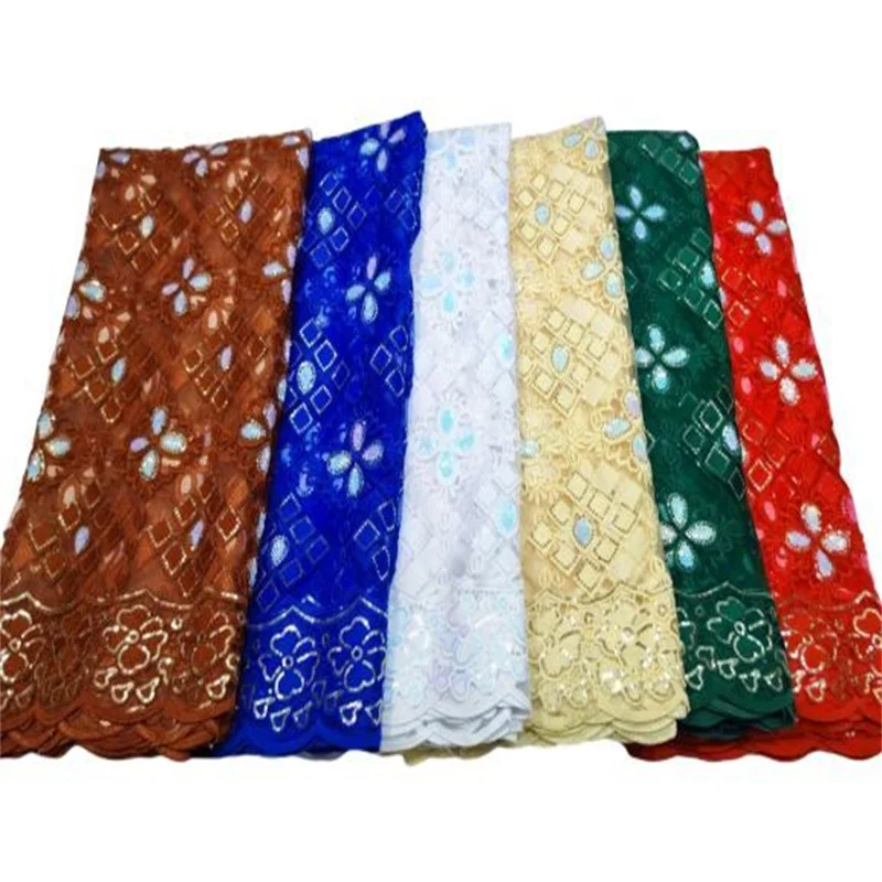 

New Arrival African Lace Fabric 2022 RED Tulle Lace Sequined Nigerian Mesh Lace Fabric French Milk Silk Lace For Wedding Party