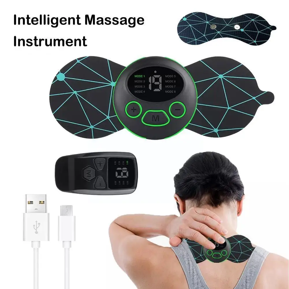 

Mini Portable Electric Pulse Neck Massager Cervical Cervical Massage Relief Patch Back Vertebra Pain Massage Muscle Cervica Q9R4