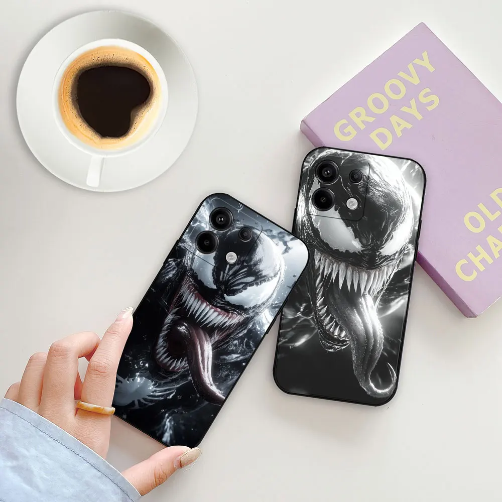 Чехол для телефона Marvel Venom 3 The Last Dance Redmi Note 13 12 11 10 ProPlus 12S 11S 11T 11E 10S 9 9S 8 8T 7 Pro Max черный