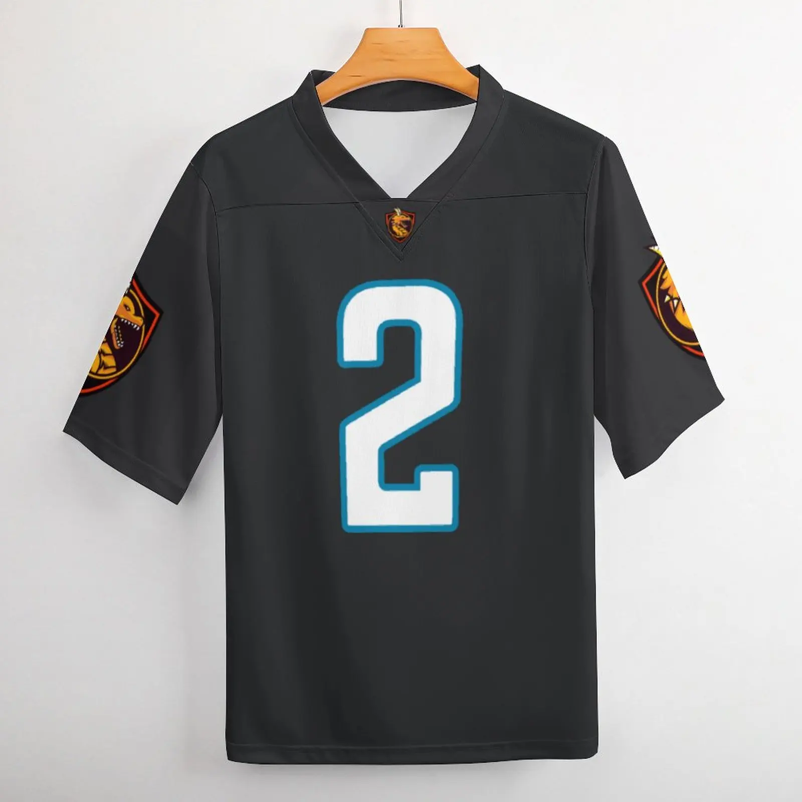Оригинальные игровые футболки команды Каролина № 2 мужские винтажные для регби