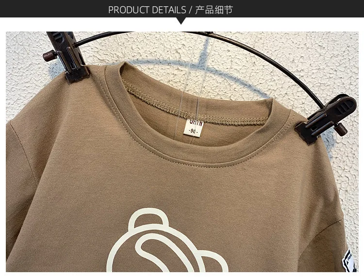 Летние корейские комплекты одежды для маленьких мальчиков Модная хлопковая