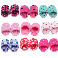 one piece kawaii style love dot slipper doll shoes for 43cm doll and 18 inch doll kids gift