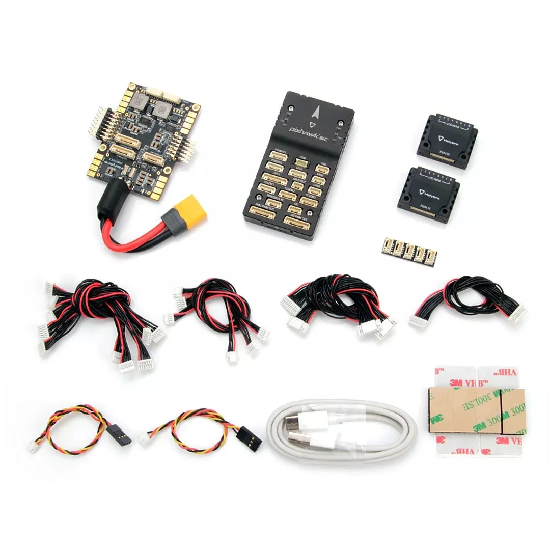 Контроллер полета Holybro Pixhawk 6C Autopilot H743 (алюминиевый чехол) PM02 / PM07 силовой модуль M8N