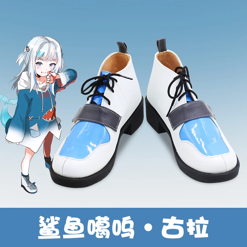 

Japanese Anime Gawr Gura Ears Cosplay Shoes Boots Game Hololive Virtual Youtuber Accessories Gawr Gura Shark Tail Ears Wigs Hair