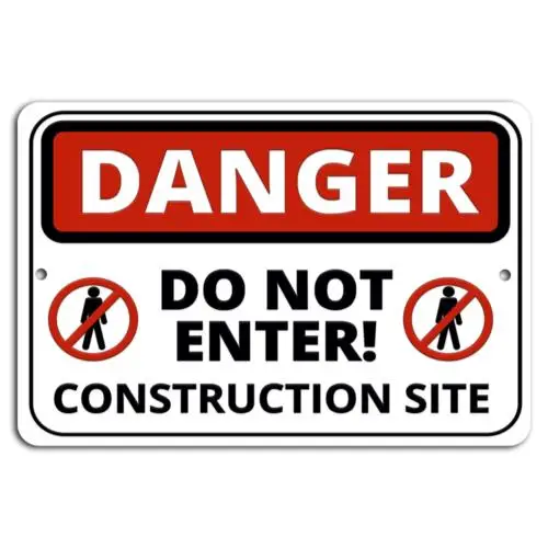 

Предупреждающий знак "Не входить - Строительная зона" из алюминия