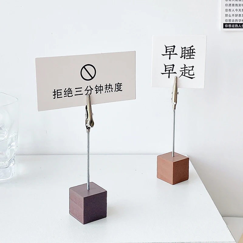 

Ретро цветной деревянный зажим для фотографий мини-стол деревянный стенд держатель для записей бумажный стол аксессуары для офиса школы