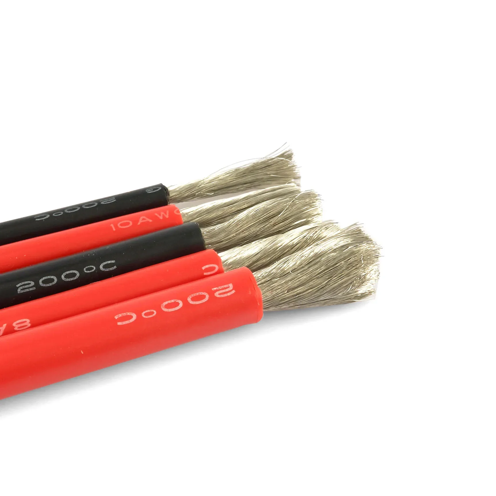 Термостойкий кабель Красный Черный провод 26 24 22 20 18 16 14 12 10 8 6 AWG Гибкий силиконовый