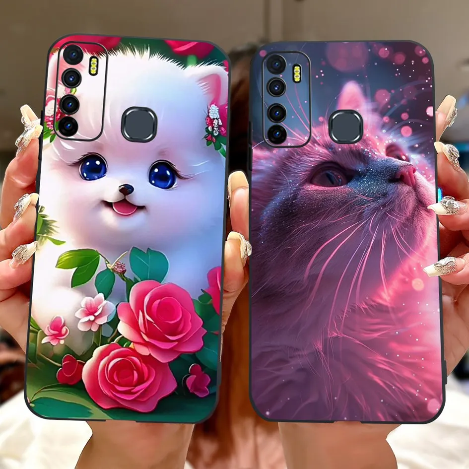 For Infinix Note 7 Lite Case Hot 9 Cover X655C X655 X655D Cartoon Cute Funda Soft Silicone Cases Hot9 Pro X655F Capa