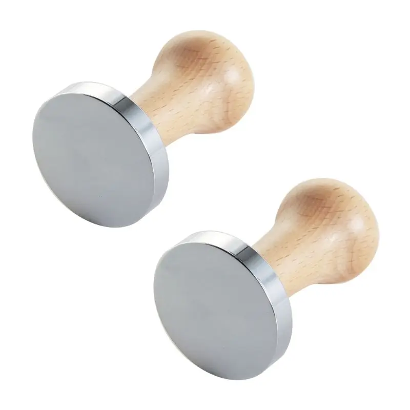 

Порошковый инструмент для кофе, Темпер для кофе с деревянной ручкой, молоток для кофе из нержавеющей стали, аксессуар для бариста/дома