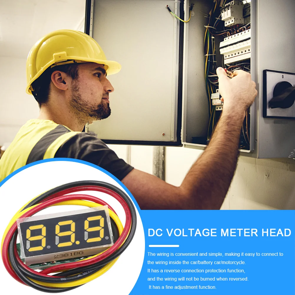 3-проводной цифровой вольтметр 0-100 В 0 28 дюйма тестер точного измерения давления