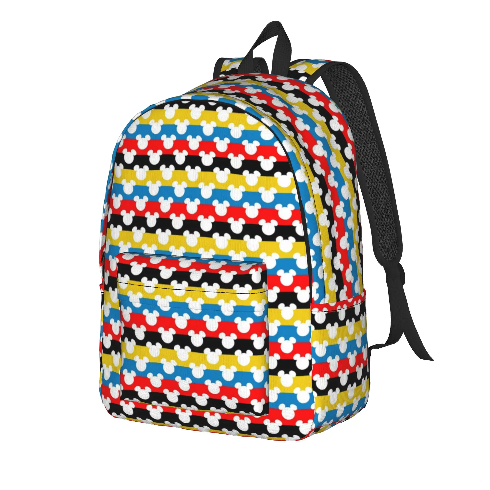 Фото Рюкзак M-Mickeys Mouse Rainbow для подростков, подарок, рюкзак для старшей школы, походный, дорожный, городской рюкзак для мужчин и женщин, сумка через плечо для колледжа №2