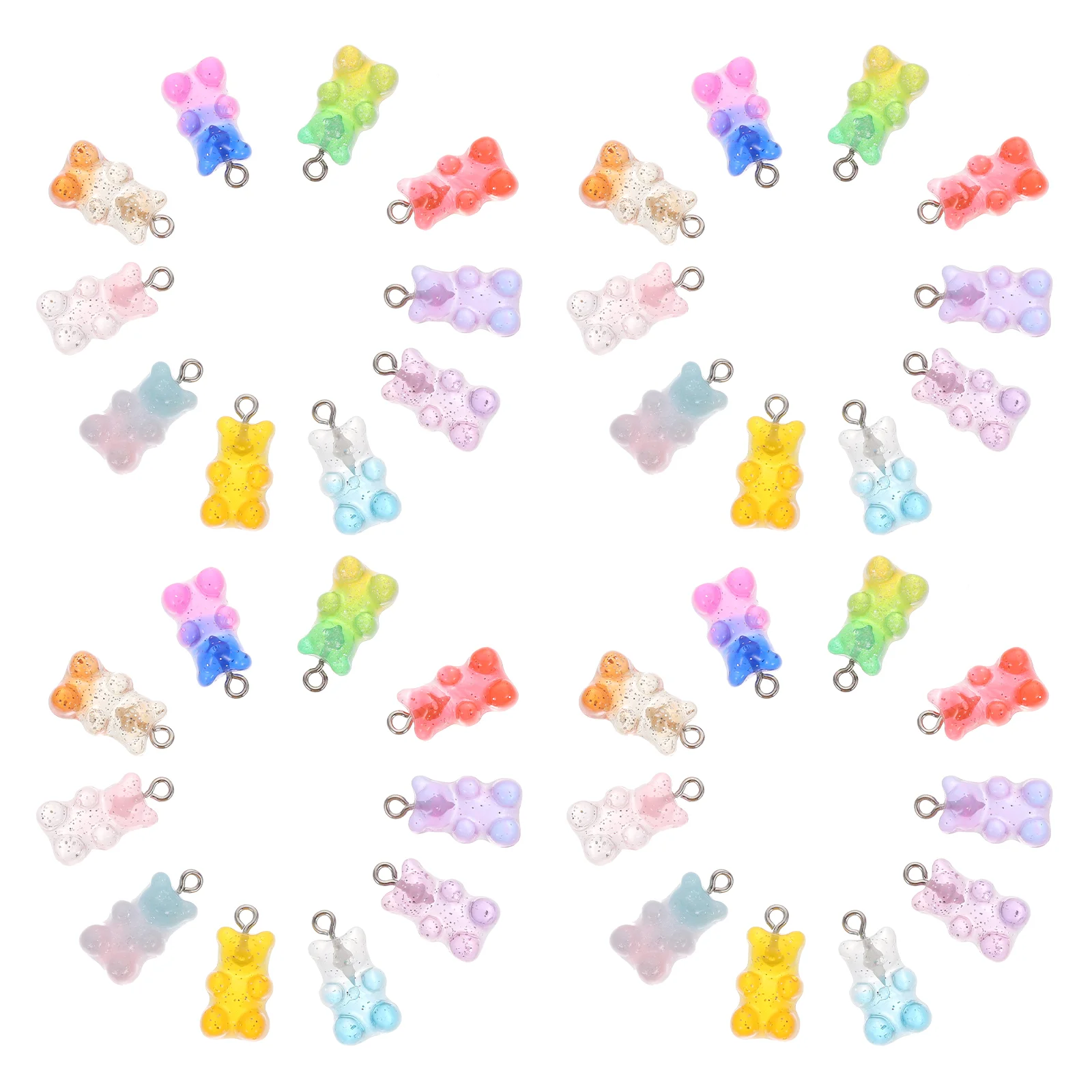 

Glitter Bear Pendant Necklace Pendants Jewelry Crafts Making Charms DIY Supplies Bracelet