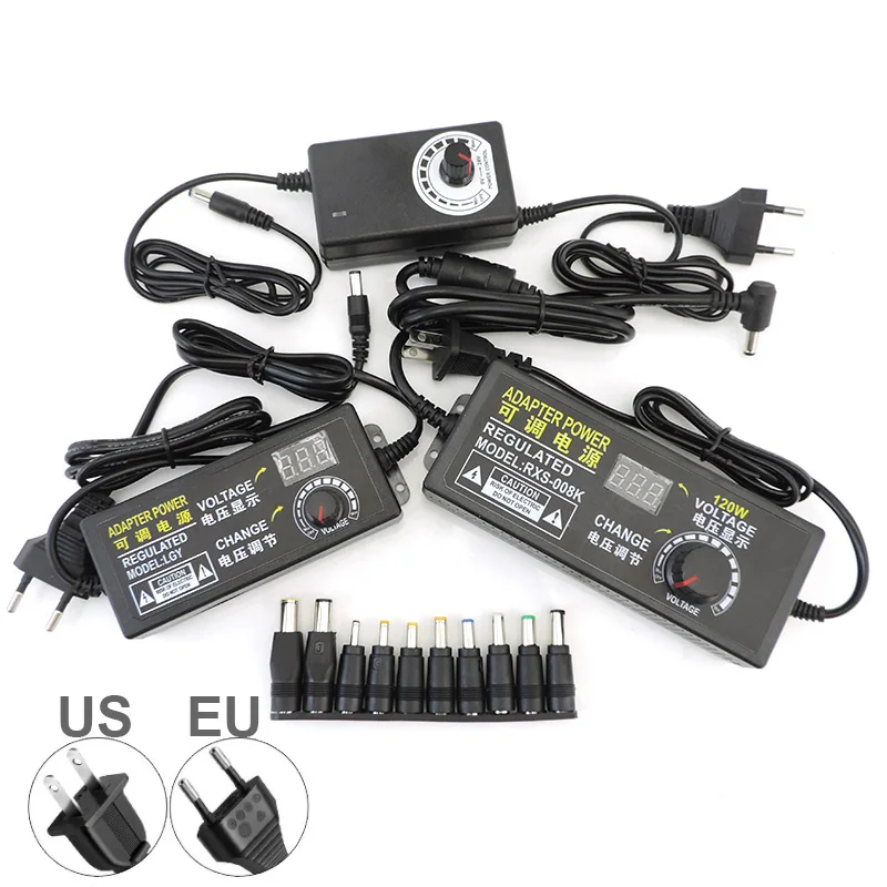 Регулируемый адаптер питания переменного тока в постоянный ток 3 В 12 5 24 9 1A 2A 3A