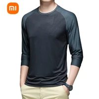 xiaomi youpin mens thin ice silk long sleeved summer quick drying breathable skin friendly casual sports clothes spring autumn