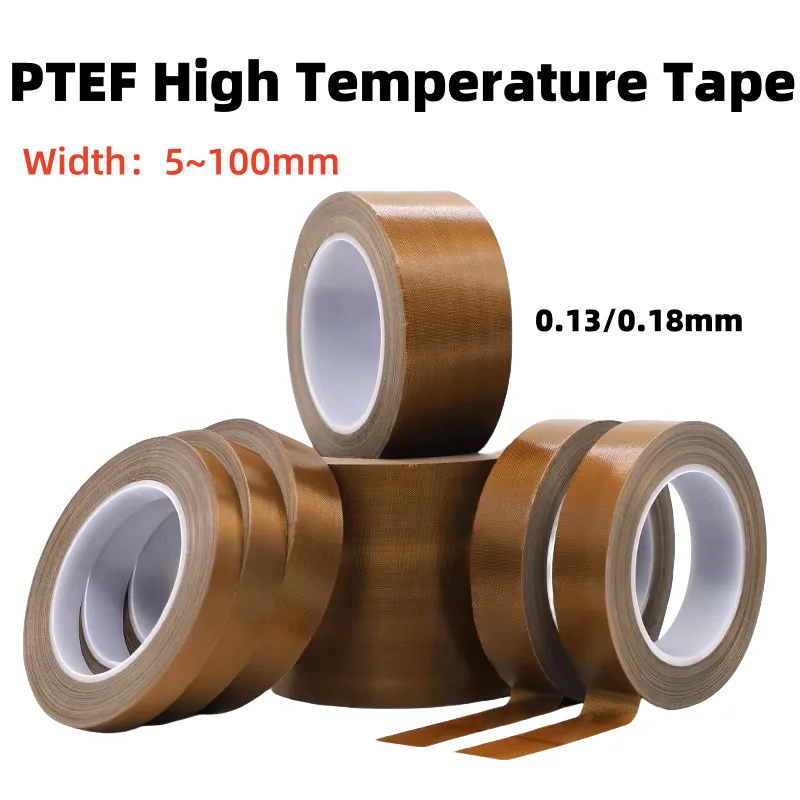 

Лента из ПТФЭ, клейкая ткань, изолированная, устойчивая к высоким температурам, уплотнительная лента из ПТФЭ, ширина 5 ~ 50 мм, толщина 0,18 мм 0,13 мм