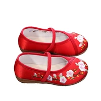 kids shoes for girl childrens hand embroidery cloth casual shoe chinese style girls shoes old beijing national wind dance shoes