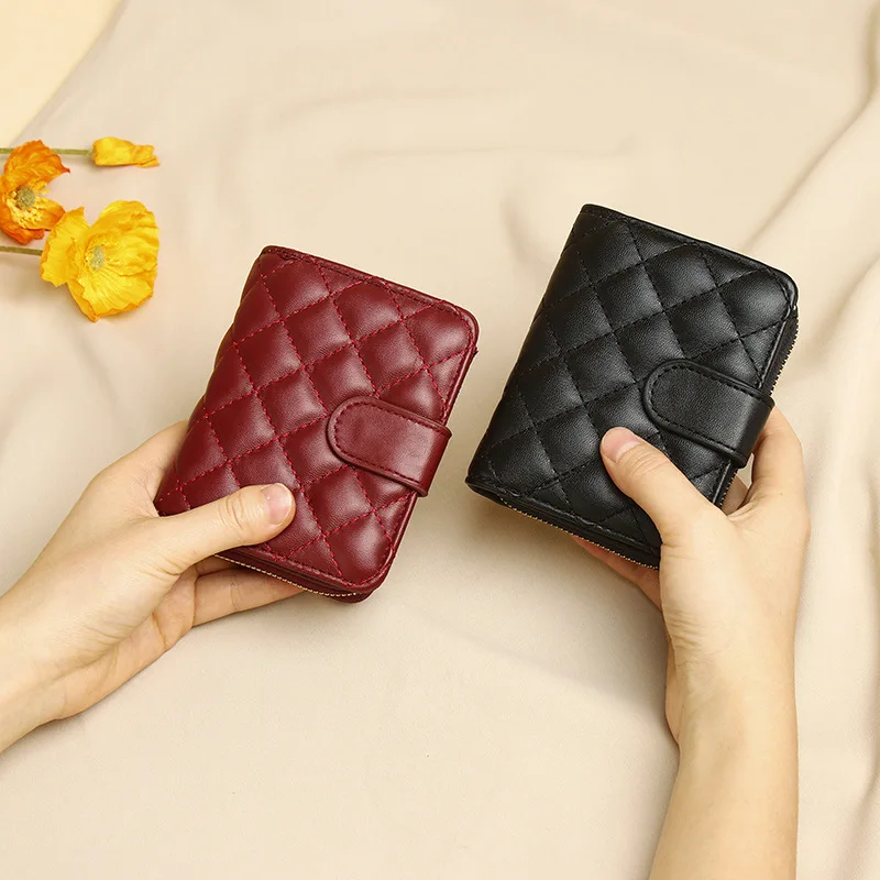 Women's Leather Wallet For Credit Card Holder Female Coin Purse Fashion Clutch Bag Zipper Small Cartera Mujer Ladies Newest