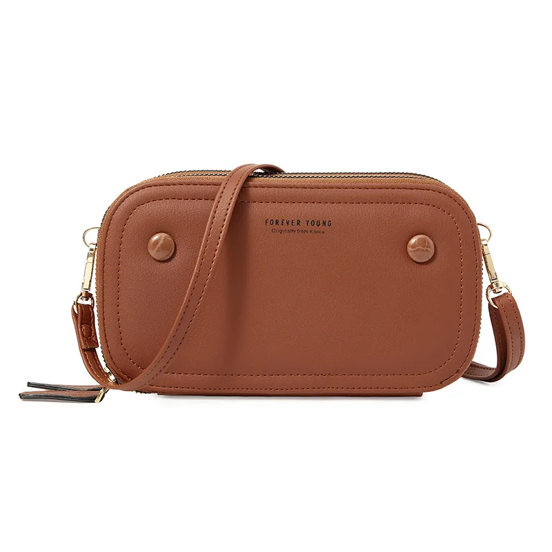 

2022 fashion ladies messenger bags women's solid color small shoulder bags large-capacity multi-function mobile phone bags