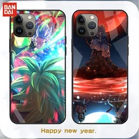 anime dragon ball phone case tempered glass for iphone 13 12 11 pro max mini x xr xs max 8 7 6s plus se 2020 shell fundas