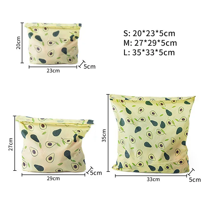 1Pc Beeswax Wrap Fresh Keeping Cloth Reusable Kitchen Fruit Food Vegetable Safety Eco-Friendly Storage Bags images - 6