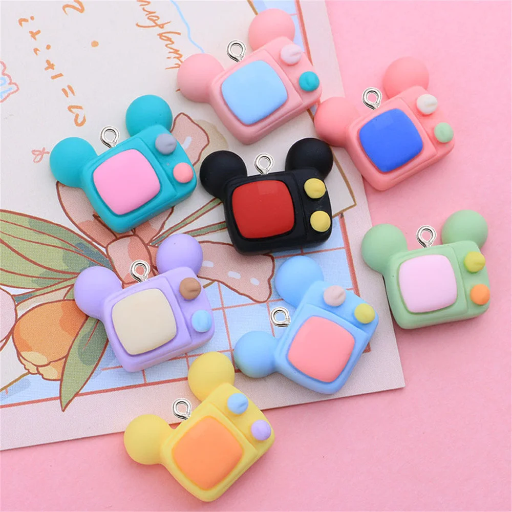 

10Pcs Cartoon TV Television Resin Charms Pendants Necklace Earrings Jewelry Making Accessories DIY Bag Keychain Hanging Ornament