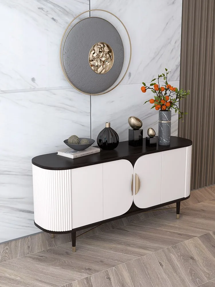 

Italian porch cabinet luxury decorative cabinet American solid wood sideboard large-sized villa porch cabinet