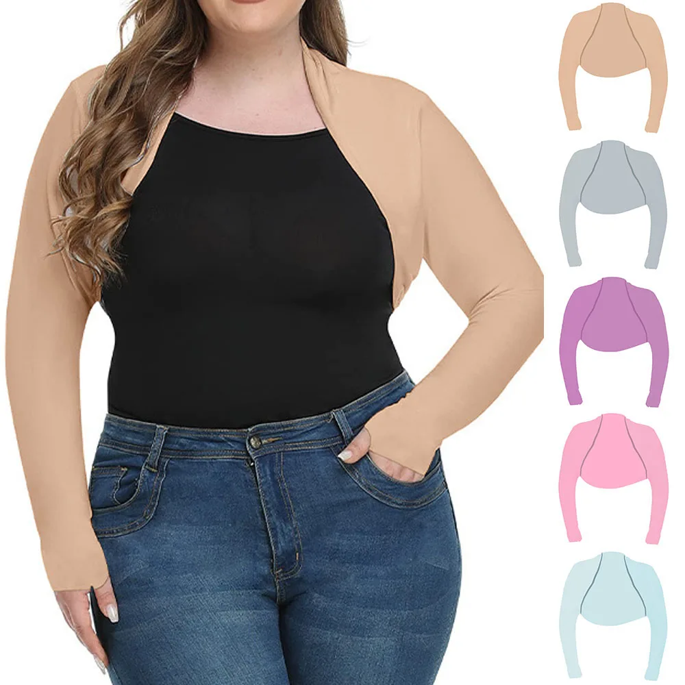 

Новинка Солнцезащитная шаль с рукавами реглан женская накидка на руку укороченная накидка Простой шерстяной кардиган праздничный Элегантный мягкий однотонный с длинным рукавом