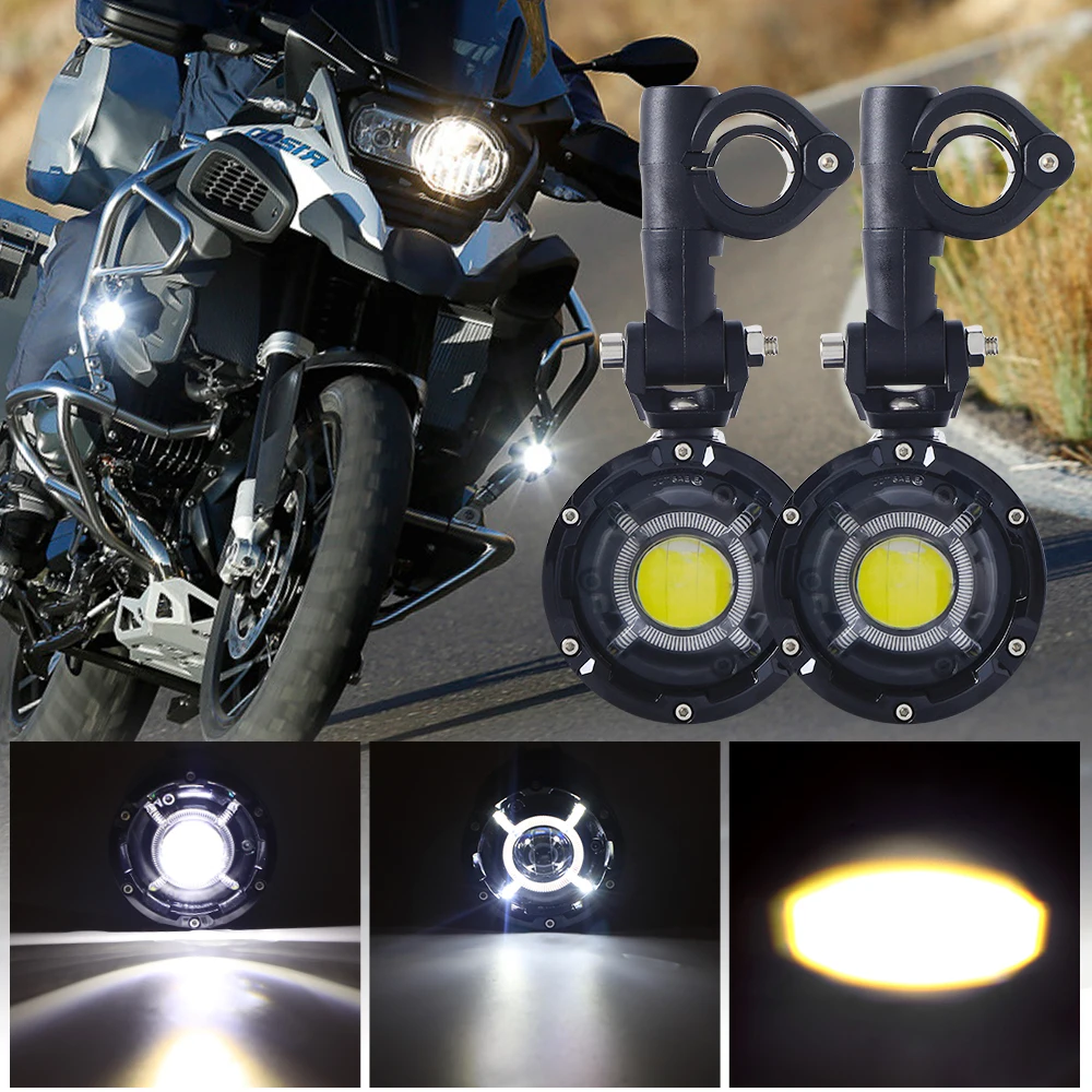 

2PCS 40W Motorcycle LED Fog Lights For Honda Africa Twin CRF1000L NC700X For BMW F800GS F850GS Accessories Auxiliary Assembly