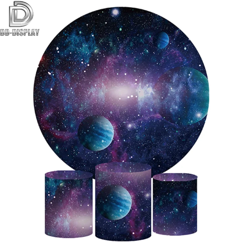 

DD 6.5ft Round Polyester Printing Background Photography Decor Baby Shower Event Decoration Free Design Party Wedding Pattern