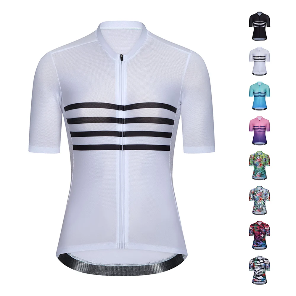

Codbco, 2022 г., женская белая профессиональная веломайка с коротким рукавом, летний велосипедный костюм, Высококачественная велосипедная одежд...