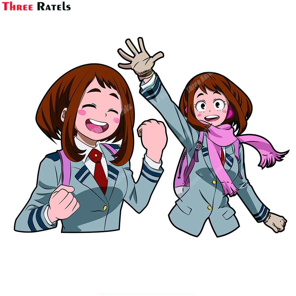 

Three Ratels D23 My Hero Academia Ochaco Uraraka Sticker Anime Car Sticker Auto Accessories