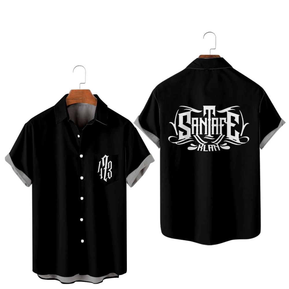 Santa Fe Klan Летние рубашки с короткими рукавами и v-образным вырезом отложным