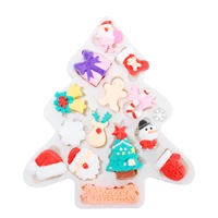christmas fondant mold silicone cake chocolate cookie mold decorating baking mould tools cake baking accessories