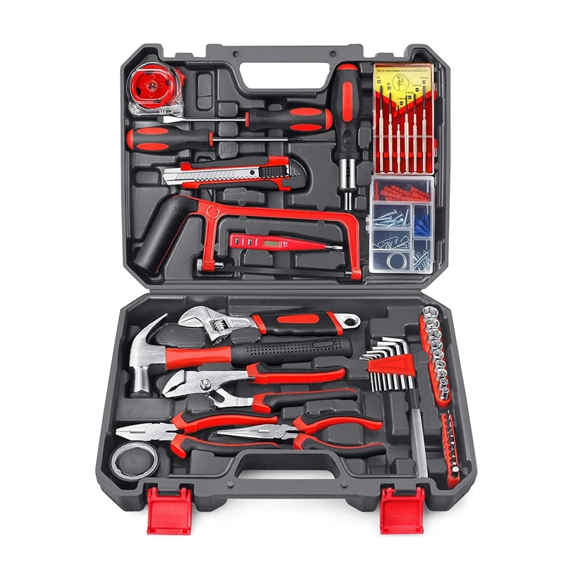 

108Pcs Household Repair Tool Kit Toolbox Kit With Tool Hand Universal Tool Set For Home Garage Dorm Office Maintenance