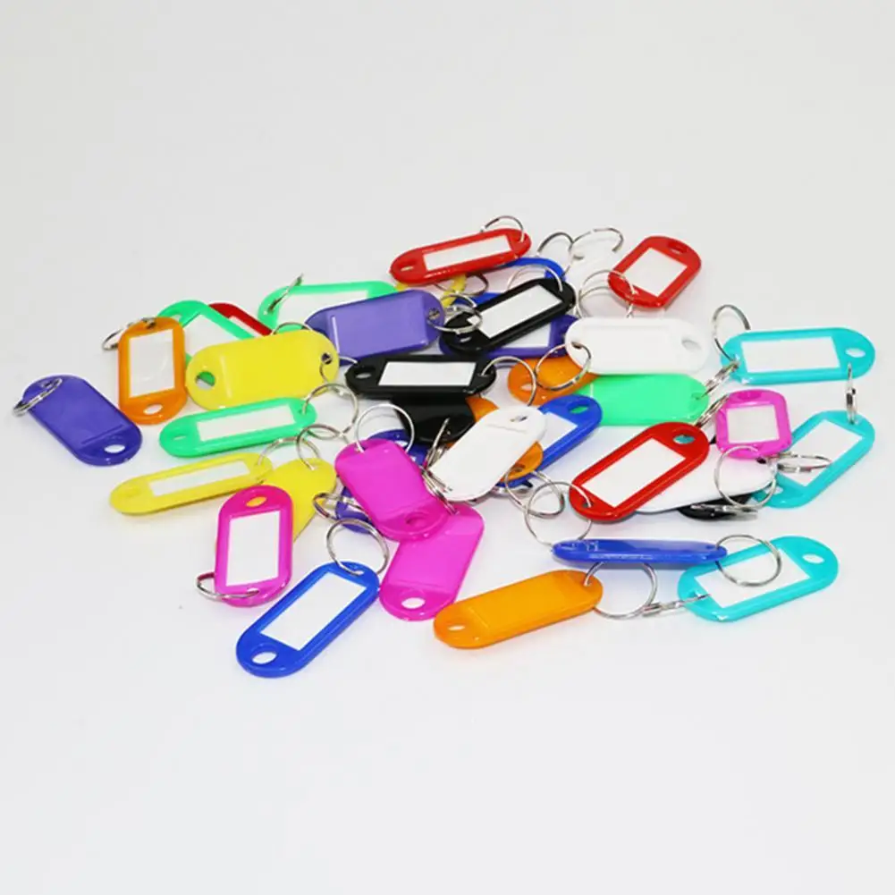 

20Pcs Durable Multi-use Practical Key Chain ID Tags Key Tags Labels Decorative Detachable