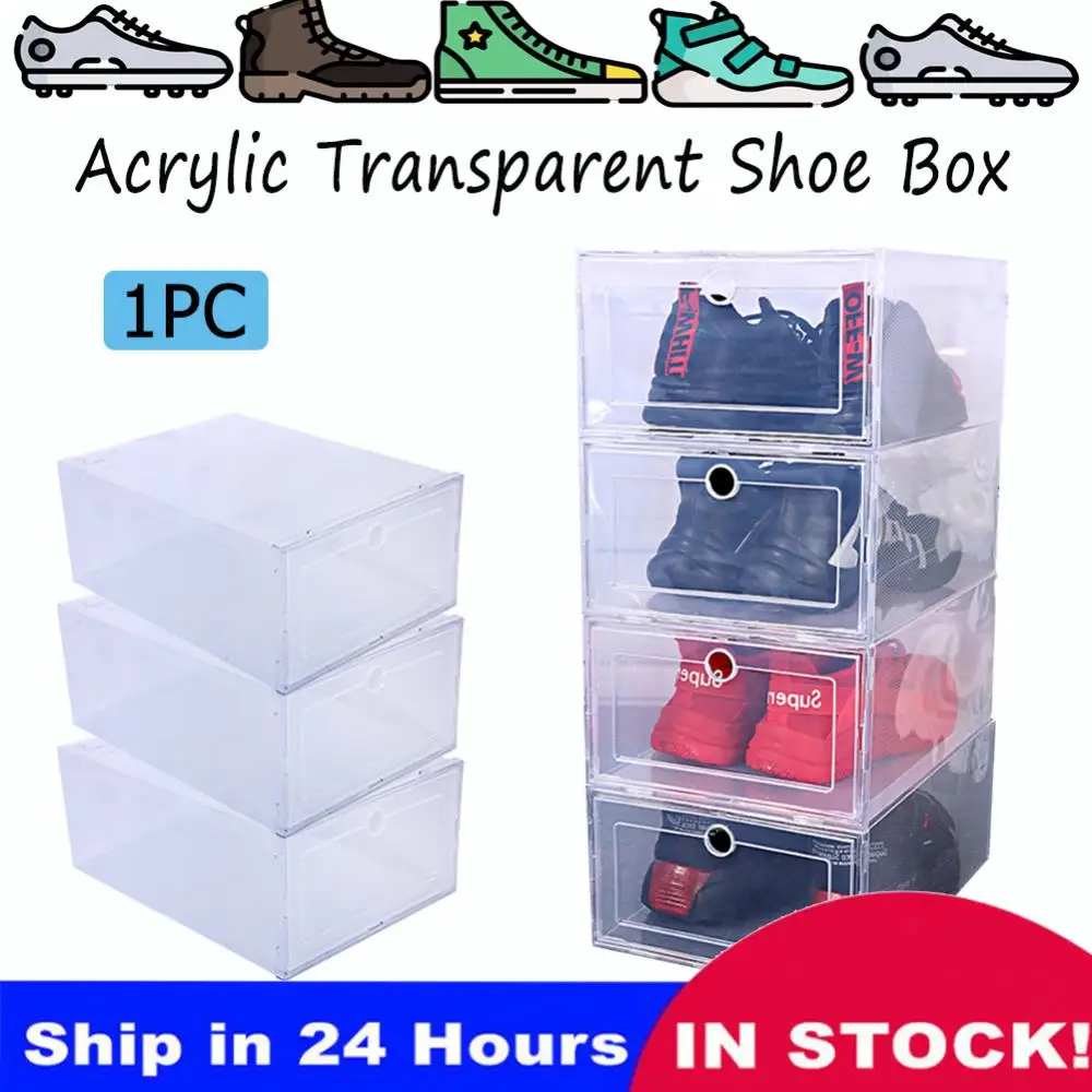 1 шт. прозрачный акриловый органайзер для обуви |
