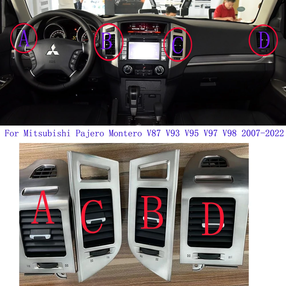 

1 шт. приборная панель, кондиционер для Mitsubishi Pajero Montero V87 V93 V95 V97 V98 2007-2022, вентиляционное отверстие