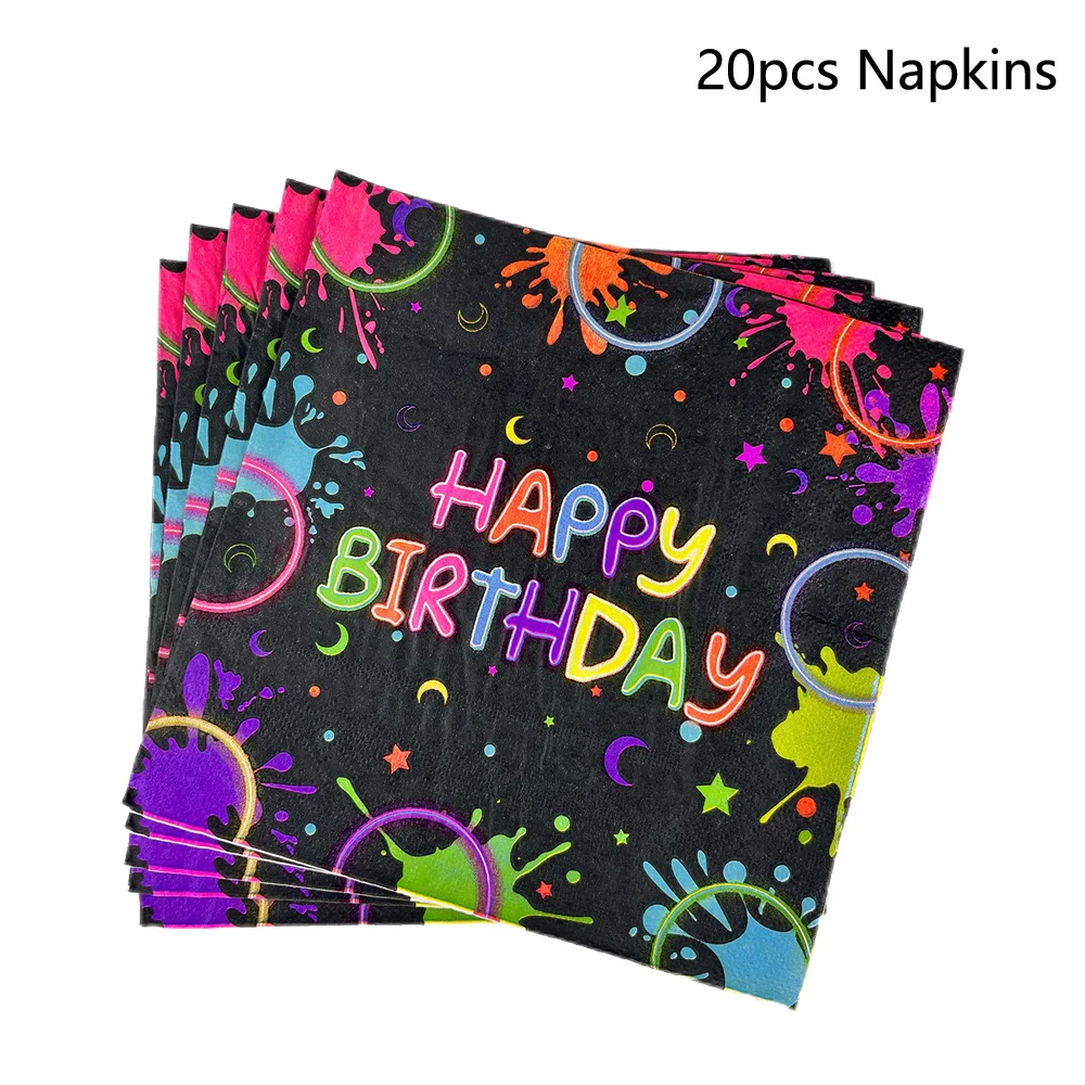 

Одноразовая неоновая посуда для вечеринки