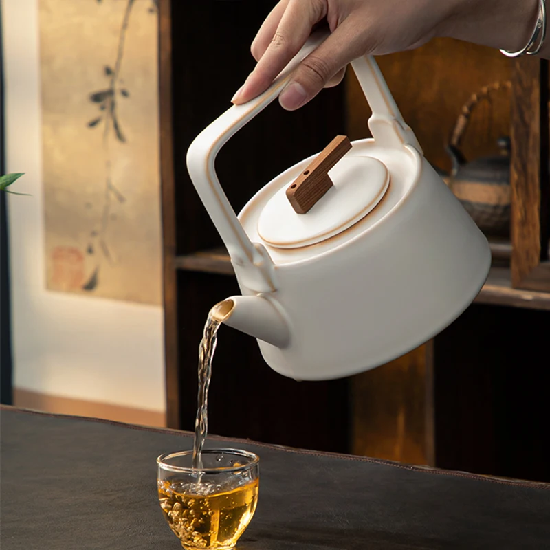 

Large-capacity Filter Ceramic Teapot Chinese Handmade Ceramic Teapot 2021 New Office Home Kitchen Tea Set Accessories