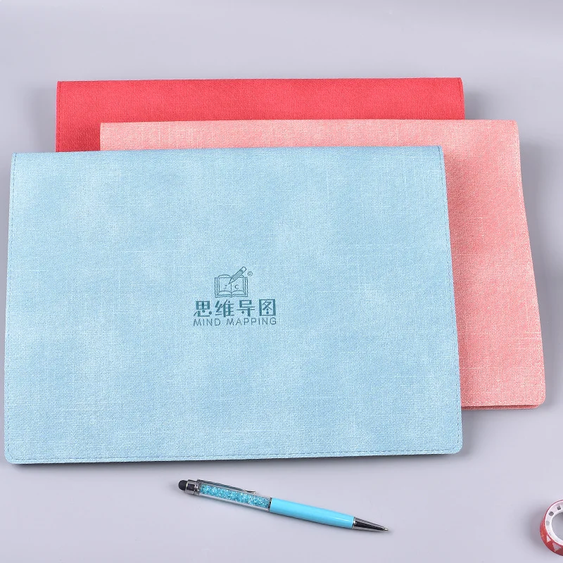 

School office A4/B5 mind map notebook soft leather loose-leaf notebook for college students' postgraduate entrance exam