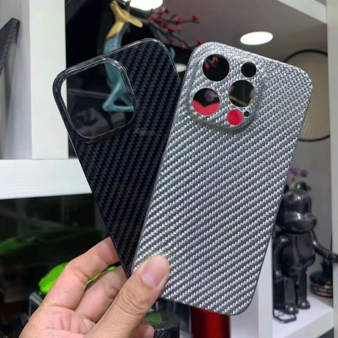 Real Carbon Fiber Case For iPhone14 Pro Max Aramid Fiber Cover Luxury Simple Case For iPhone 14 14Pro 14Plus 14 Pro Max Shell