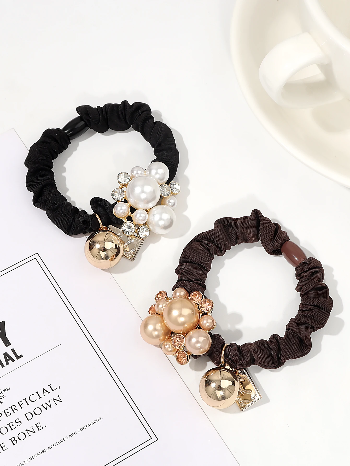 Женские Резинки Для Волос С Французским Дизайном Камелии Из Смеси Хлопка