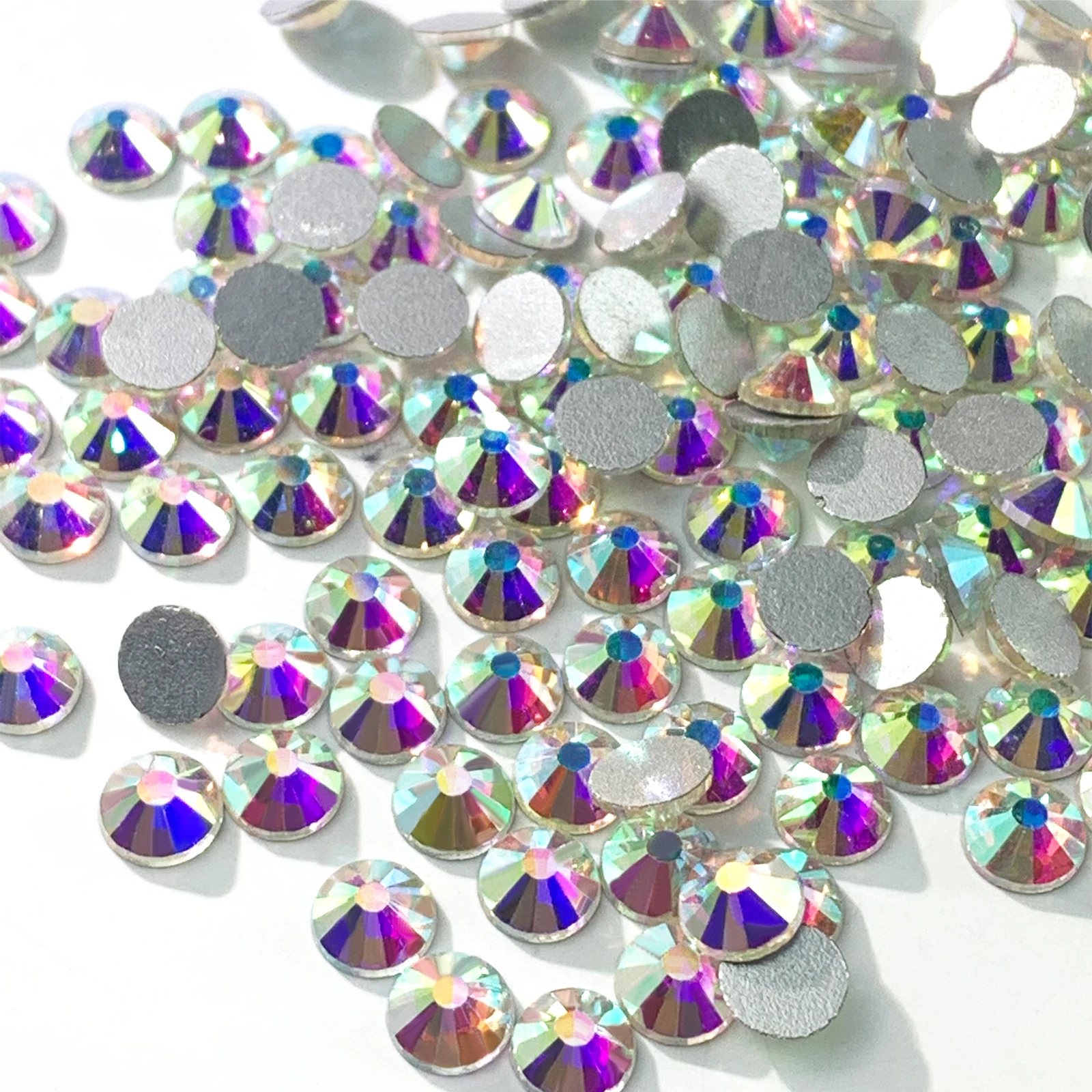 

SS3-SS10 1440pcs Clear Crystal AB gold 3D Non HotFix FlatBack Nail Art Rhinestones Decorations Shoes And Dancing Decoration