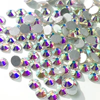 ss3 ss10 1440pcs clear crystal ab gold 3d non hotfix flatback nail art rhinestones decorations shoes and dancing decoration